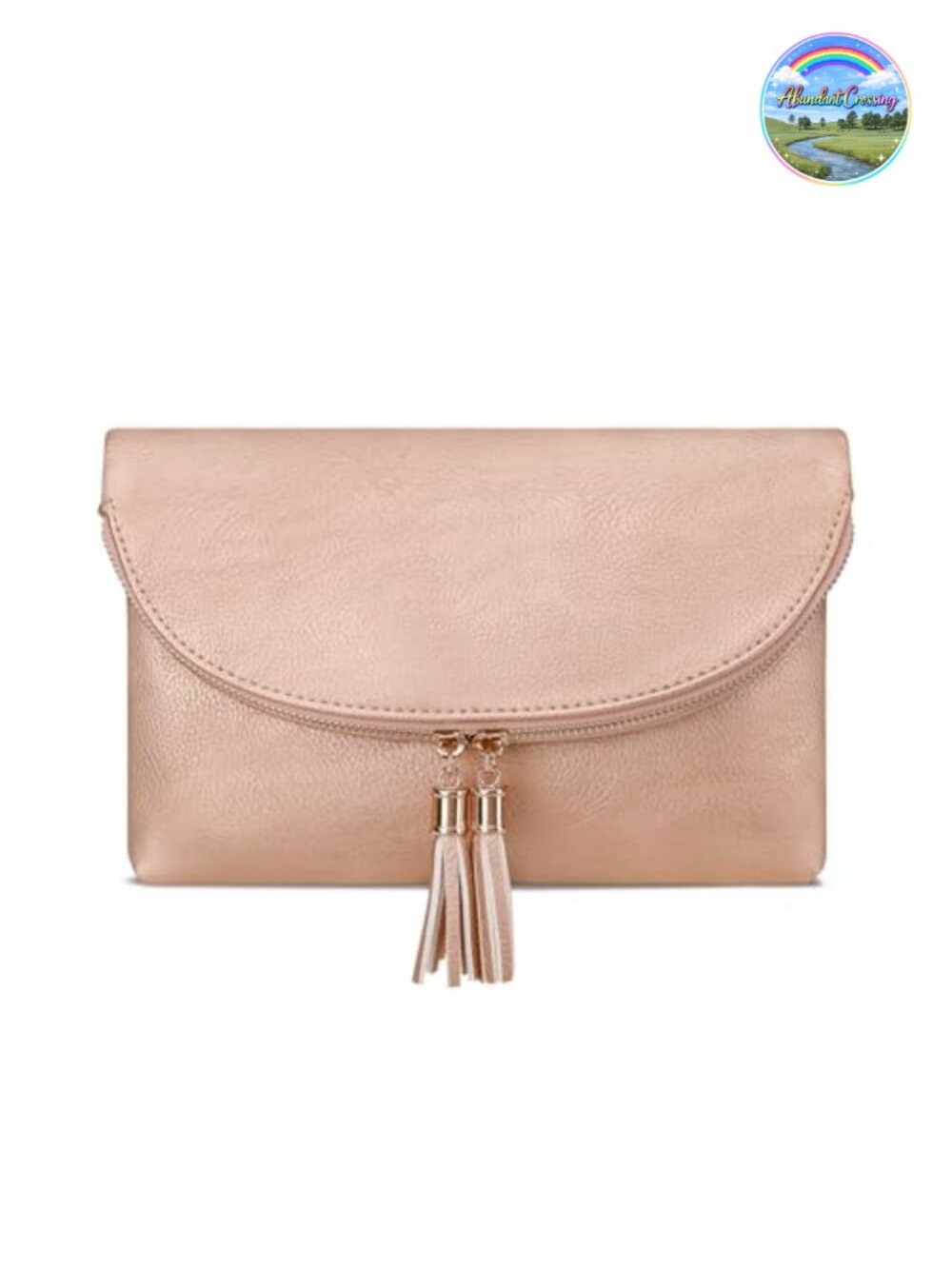 Womens Envelope Clutch Purse Multi Compartment Crossbody Bag with Tassels